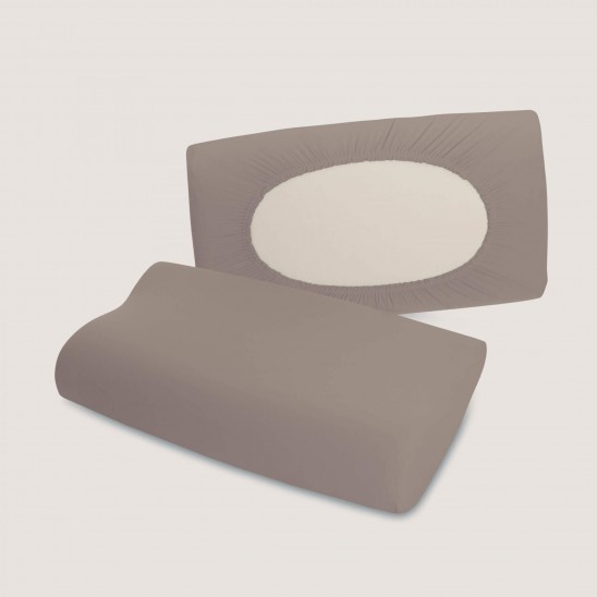FleXibel pagalvės užvalkalas su guma pilkai rudas